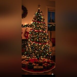 Anycosy Christmas Lights Outdoor, 100 LEDs C7 Strings Lights Battery Operate EUC